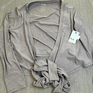 FLX Travel/Leisure Gray Long Sleeve Open Front Cardigan XL